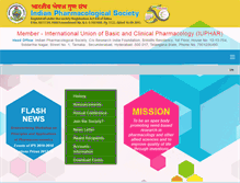Tablet Screenshot of indianpharmacology.org